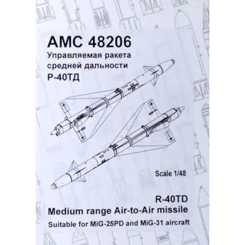 Plastikový model Advanced modeling 1/48 R-40TD Med.range Air-to-Air missile (2 pcs.)