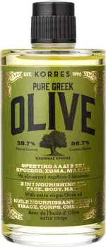 Tělový olej Korres Pure Greek Olive vyživující olej 3v1 100 ml
