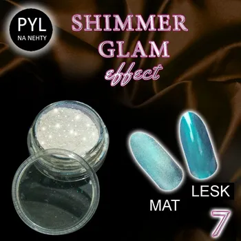 Přípravek na nehty Pyl na zdobení nehtů - Efekt Shimmer Glam 07 (A)
