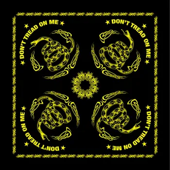 Šátek ROTHCO USA Šátek DON´T TREAD ON ME 55 x 55 cm ČERNÝ