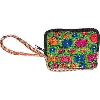 Peněženka Bavlněná peněženka vyšívaná tkaná 13 x 10 cm s poutkem A