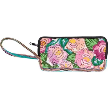 Peněženka Bavlněná peněženka vyšívaná tkaná 20 x 10 cm s poutkem D