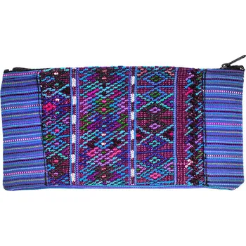 Penál Bavlněné pouzdro na drobnosti vyšívané tkané 20 x 10 cm C