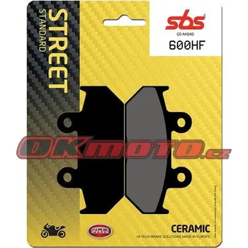 Brzdová destička Přední brzdové destičky SBS 600HF - Honda VFR 750 F, 750ccm - 86-87