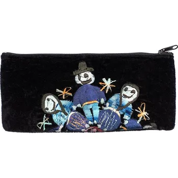 Penál Sametové pouzdro na drobnosti vyšívané 20 x 10 cm A