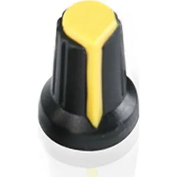 Vývojová deska Knoflík na potenciometr - Černo žlutý, 6 mm