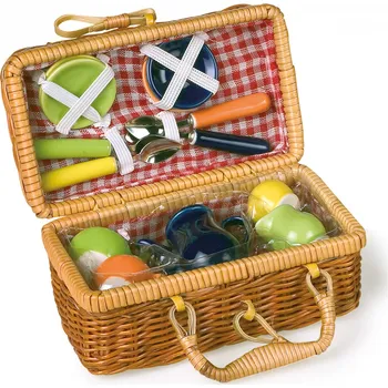 nádobí do dětské kuchyňky Legler Piknikový koš barevný
