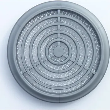 Obklad Větrací mřížka kruhová 90mm ABS - šedá
