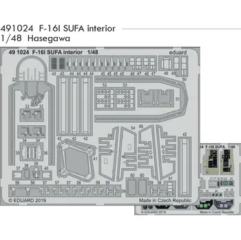 Plastikový model Eduard 1/48 F-16I SUFA interior (HASEGAWA)