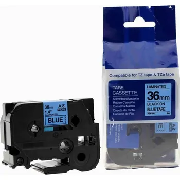 Pásek do tiskárny Kompatibilní páska s Brother TZ-561 / TZe-561, 36mm x 8m, černý tisk / modrý podklad