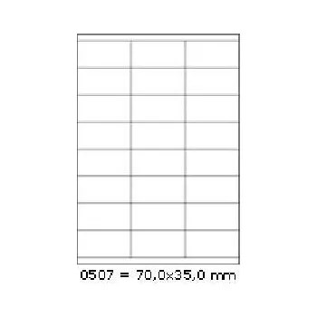 Speciální papír Samolepicí etikety 70 x 35 mm, 24 etiket, A4, 100 listů