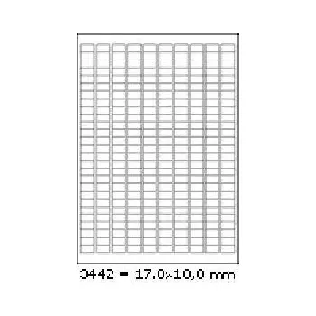 Speciální papír Samolepicí etikety 17,8 x 10 mm, 270 etiket, A4, 100 listů