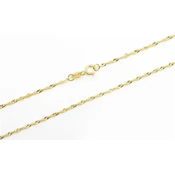 Řetízek Dámský řetízek ze žlutého zlata singapore 42cm ZLR0953F + DÁREK ZDARMA