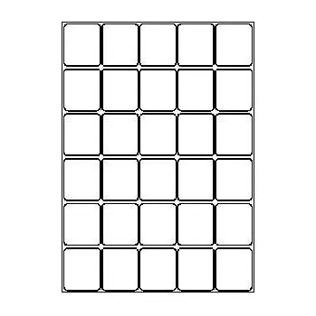 Speciální papír Samolepicí etikety 40 x 46 mm, 30 etiket, A4, 100 listů