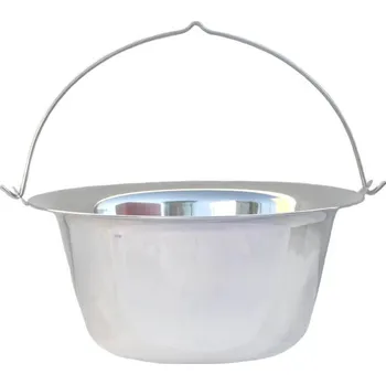 Kempingové nádobí Nerezový kotlík 6 L (0,8 mm) - lesklý (antikorový)
