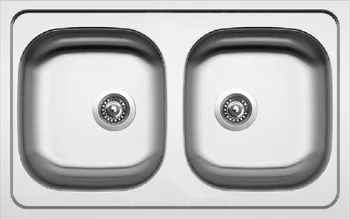Nerezový dřez Sinks Classic 800 DUO 0,6 mm + příslušenství matný