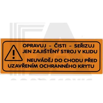 Oprava karosérie Štítek upozornění Zetor Proxima,Forterra