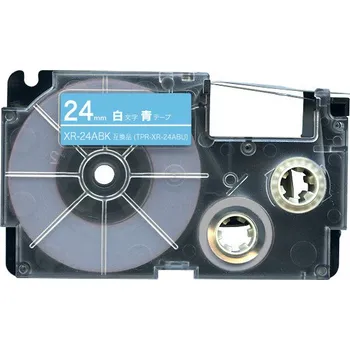 Pásek do tiskárny Kompatibilní páska s Casio XR-24ABU 24mm x 8m bílý tisk / modrý podklad