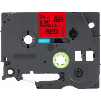 Pásek do tiskárny Kompatibilní páska s Brother TZ-FX451 / TZe-FX451, 24mm x 8m, flexi, černý tisk / červený podklad