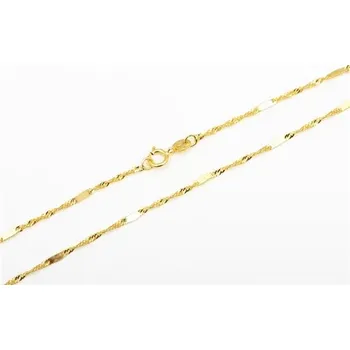 Řetízek Dámský řetízek ze žlutého zlata singapore 42cm ZLR0954F + DÁREK ZDARMA