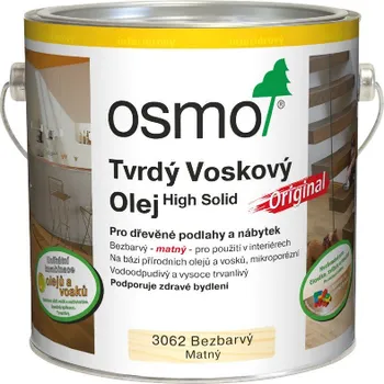 Olej na dřevo OSMO 3065 tvrdý voskový olej 25 l bezbarvý polomat