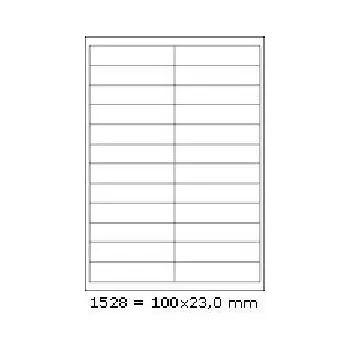 Samolepící etiketa Samolepicí etikety 100 x 23 mm, 24 etiket, A4, 100 listů