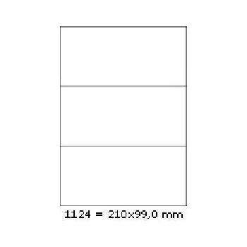 Speciální papír Samolepicí etikety 210 x 99 mm, 3 etikety, A4, 100 listů
