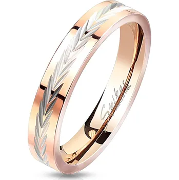 Prsten Šperky4U Zlacený ocelový prsten - velikost 49 - OPR1770-49