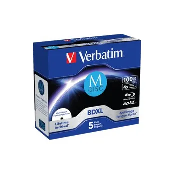 Optické médium Verbatim BD-R 100GB 4x, printable, jewel, 5ks (43834) VERBATIM M-DISC BD-R XL 100GB, 4x, printable, jewel case 5 ks
