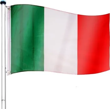Zahradní dekorace Tuin Vlajkový stožár s vlajkou Itálie 6,50 m