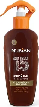 Přípravek na opalování Nubian suchý olej na opal.ve spreji SPF15 200 ml