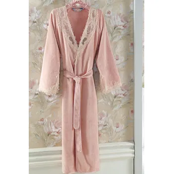 Dámské noční prádlo Soft Cotton župan Destan starorůžový