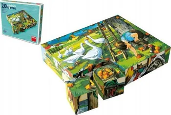 Dřevěná hračka Topa Kostky kubus Na statku 20 ks v krabičce 20 x 16 x 4 cm