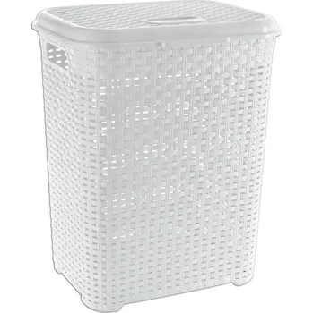Koš na prádlo Orion Uh Ratan White s víkem 43 x 33 x 57 cm