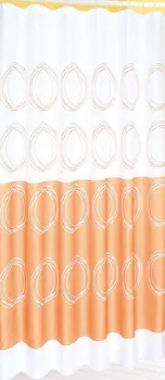 Sprchový závěs Aqualine 16474 bílá/oranžová 180 x 180 cm 