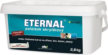 univerzální barva Austis Eternal pololesk akrylátový 2,8 kg RAL 9003 bílý