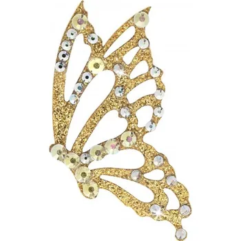 Souprava šperků SO.nia Bareskin šperk na tělo a vlasy Swarovski - Freedom 3- zlatý motýl - čiré kamínky AB- 1ks