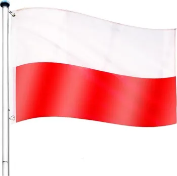Zahradní dekorace Tuin Vlajkový stožár s vlajkou Polska 6,50 m