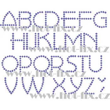 F016 - písmena abecedy nažehlovací hot-fix kamínkový potisk na textil, výška cca 2,0cm barva kamenů - písmena: polobroušené kameny barva 101 Crystal /stříbrná, písmeno: písmeno E