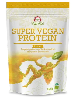 Protein Iswari Super Vegan 58 % protein Bio 250 g banán