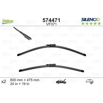 Stěrač Valeo Silencio Flat Blade Set 574471