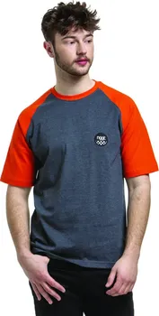 Pánské tričko Nugget Asset S19 C Heather Steel/Red Orange