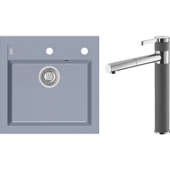 Granitový dřez Set Alveus (dřez Formic 20 Steel 04 + baterie Zina Steel 04) SETA432