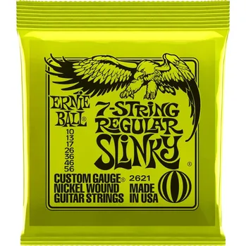 Struna pro kytaru a smyčcový nástroj Ernie Ball 2621 Nickel Wound 7-String Regular Slinky + prodloužená záruka 3 roky