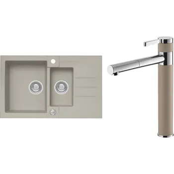 Granitový dřez Set Alveus (dřez Rock 70 Pebble 02 + baterie Zina Pebble 02) SETA463