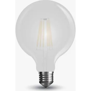 Žárovka V-TAC Opálová LED filament žárovka E27 G125 7W Studená bílá 6000 - 6500K