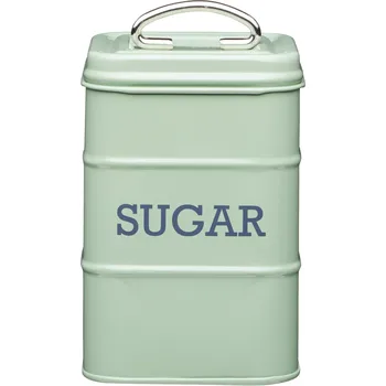 Dóza na potraviny Kitchen Craft, Anglie Kitchen Craft - Plechová dóza Living Nostalgia na cukr zelená - 11*17*11 cm Barva: Zelená, Velikost: 11x17x11