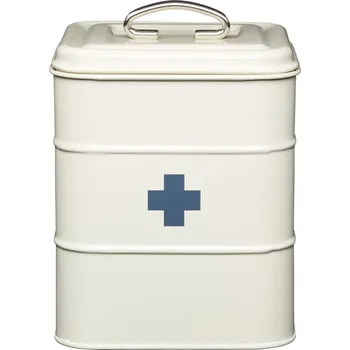 Prachovka Kitchen Craft, Anglie Kitchen Craft - Plechová dóza Living Nostalgia na první pomoc /14,5*19 cm/ Barva: krémová, Velikost: 14,5x19