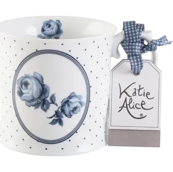 Creative Tops, Anglie Creative Tops - Porcelánový hrnek Vintage Indigo Floral Spot od Katie Alice - 400 ml Barva: modrá,bílá, Velikost: 9x13x10
