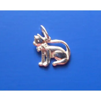 Přívěsek Přívěsek kočka s mašlí Z116, Materiál: Bílé zlato, ryzost 585/1000